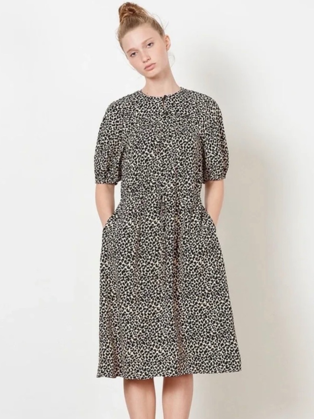 APC Leopard Print Ondine Midi Dress - 38